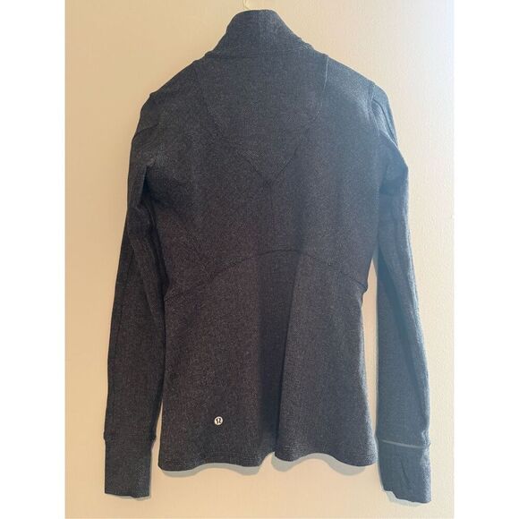 Lululemon Size 8 Black Kanto Catch Me Herringbone 1/4 Zip Long Sleeve Jacket - Picture 1 of 10